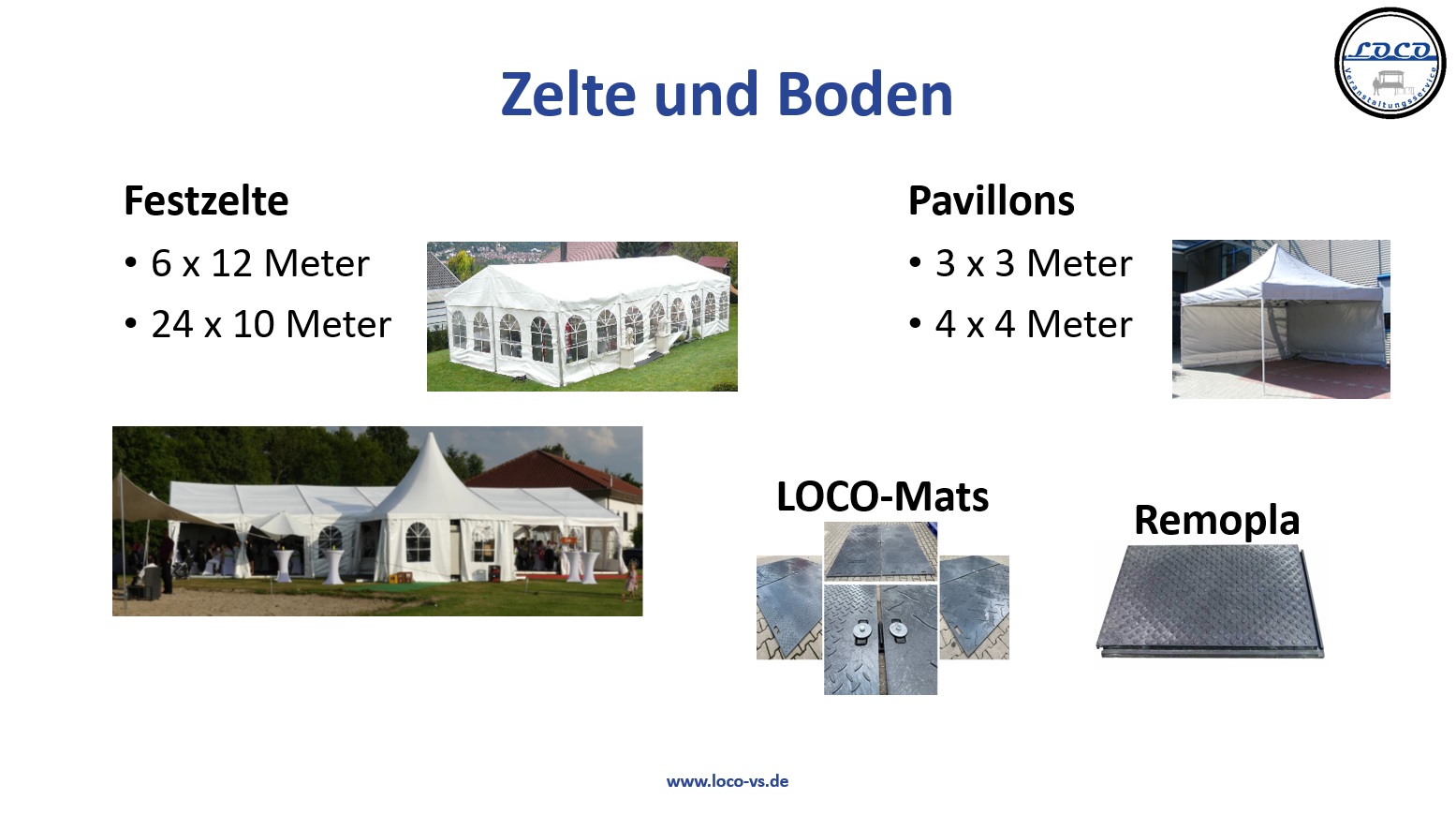 Zelte Festzelt Pavillons Remopla Bodenschutz